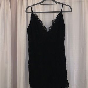 Lulus Black Lace Mini Dress